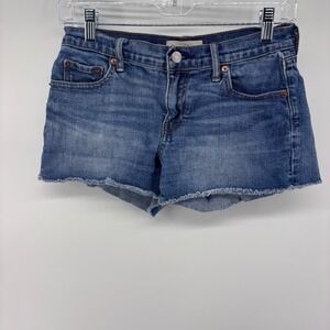 Gap‎ 1969 Denim Jean Shorts Frayed Hem Blue Wash Women's Size 25